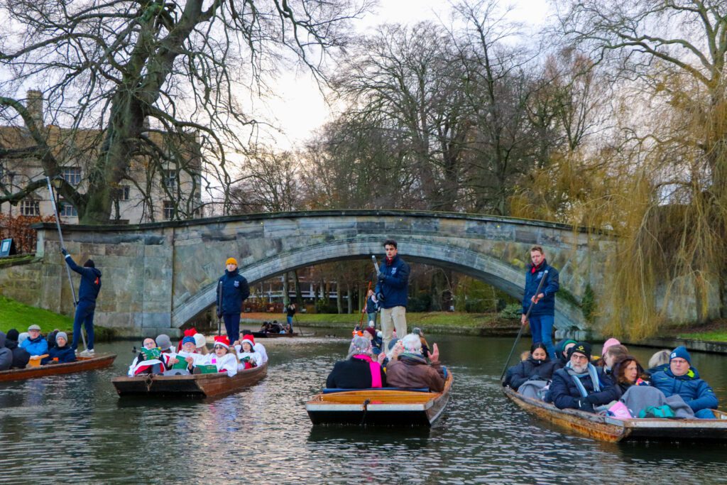 Winter punting in Cambridge