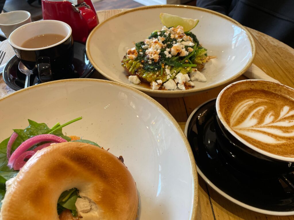 brunch at The Locker Cafe in Cambridge with avocado on toast included