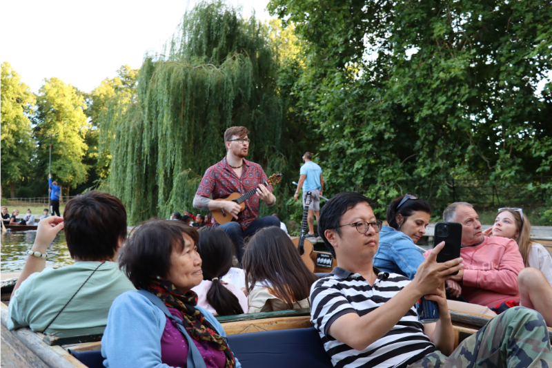 Music on the River Cam in Cambridge
