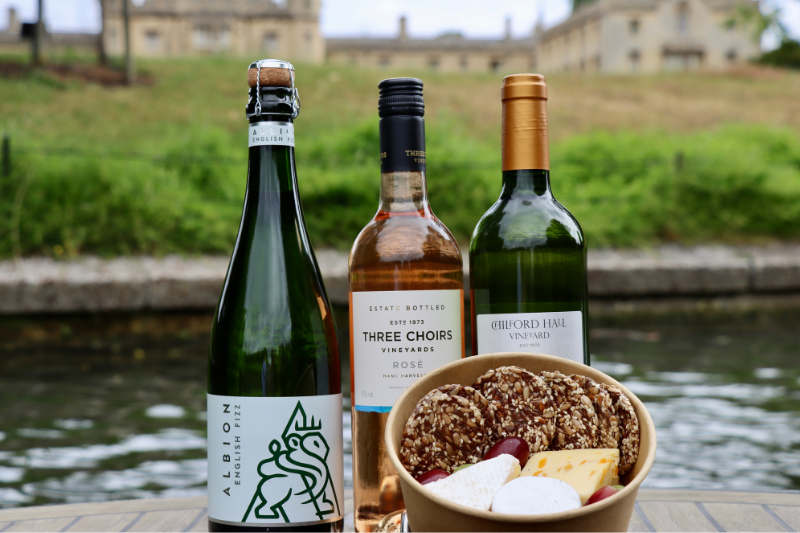 wine and cheese on the river cam