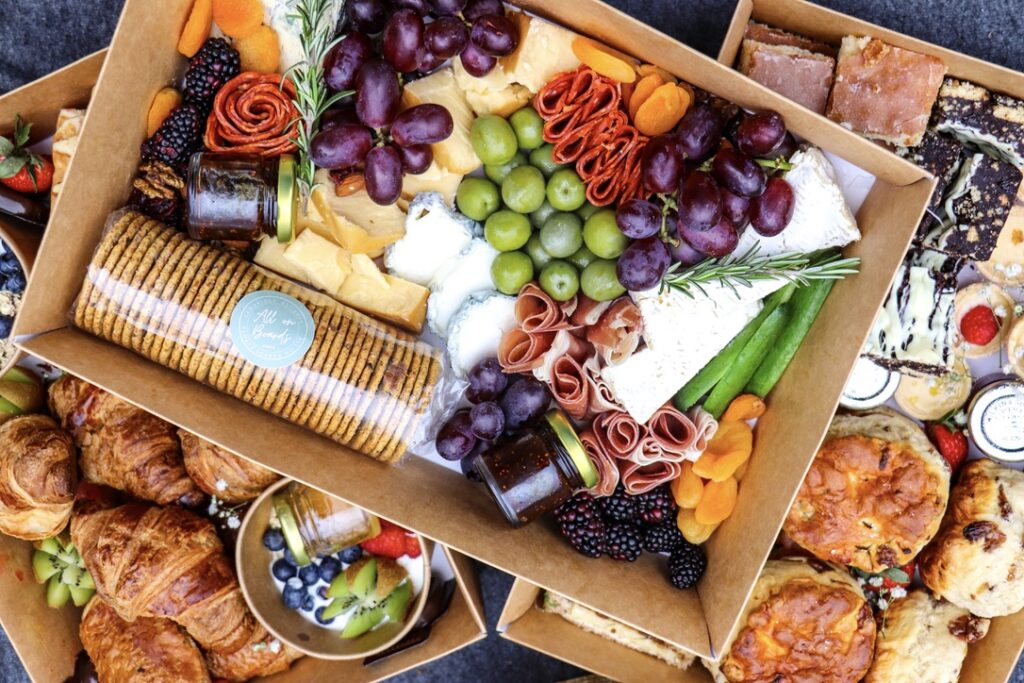 Punting Picnic boxes, afternoon tea, brunch box, and deli style grazing board