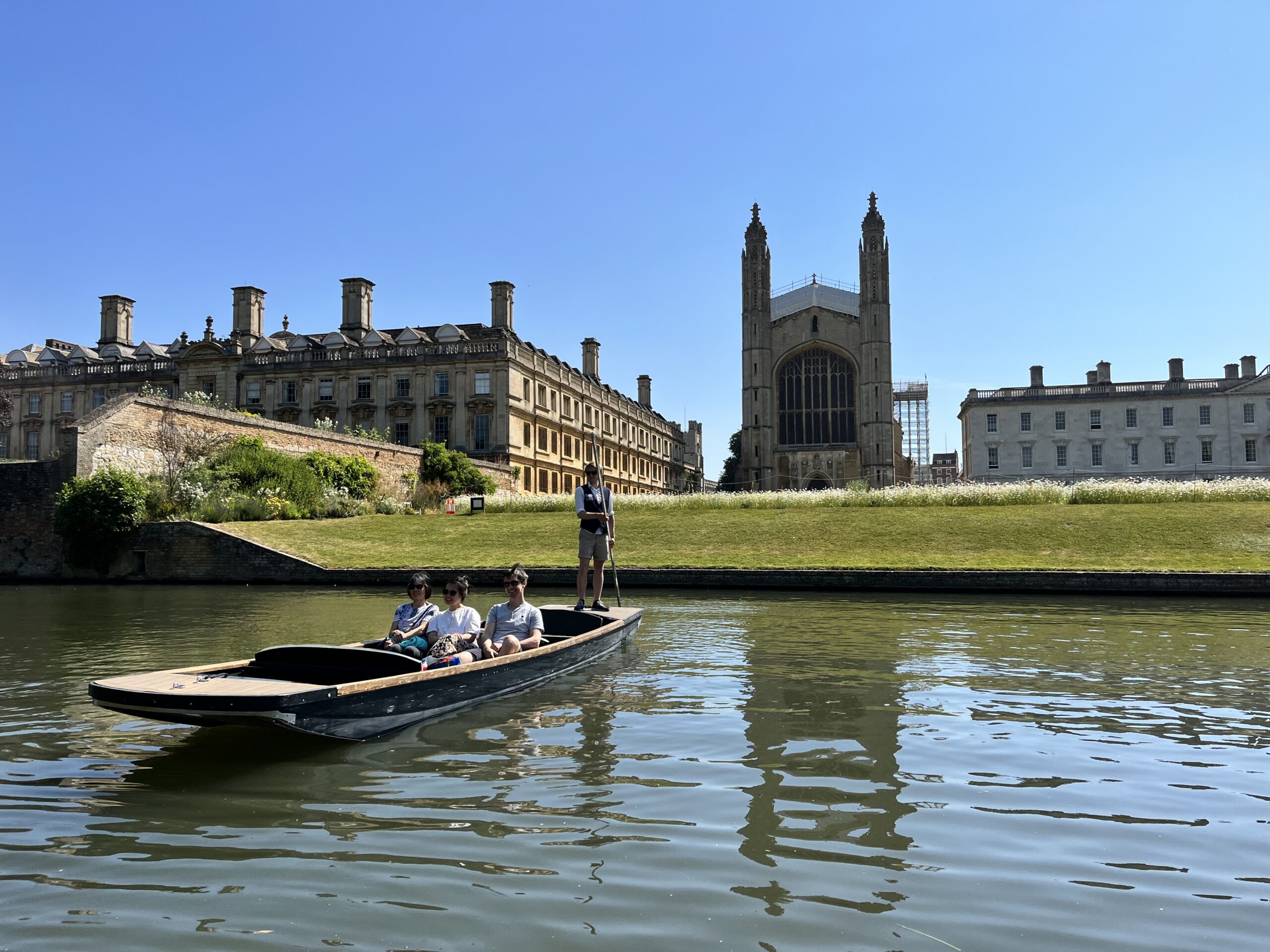 Punting in summer - kings college - with Lets Go Punting