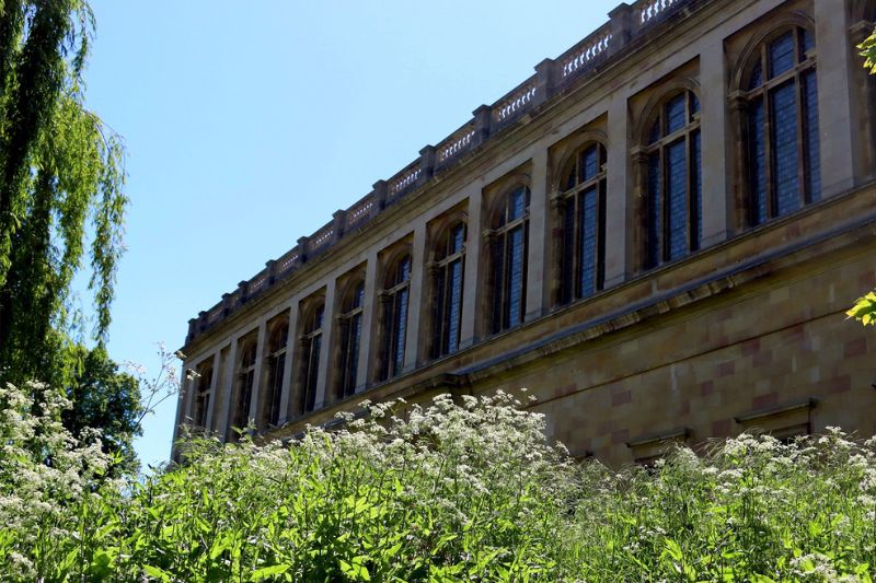 Wren Library in Cambridge from the River Cam