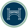 Arched bridge icon for historic bridges.
