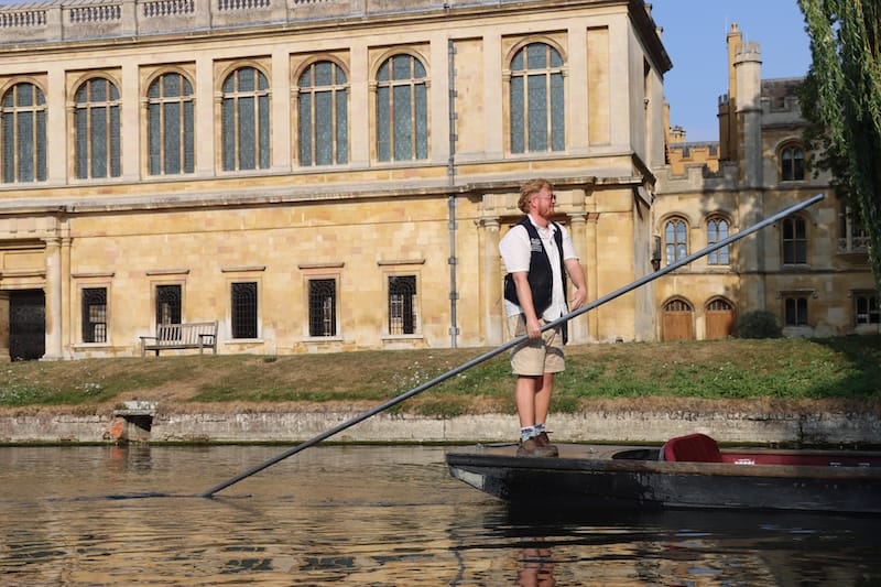 punting pass the wren library in cambridge